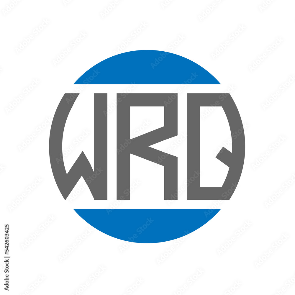 WRQ letter logo design on white background. WRQ creative initials circle logo concept. WRQ letter design. WRQ letter logo design on white background. WRQ creative initials circle logo concept. WRQ letter design.