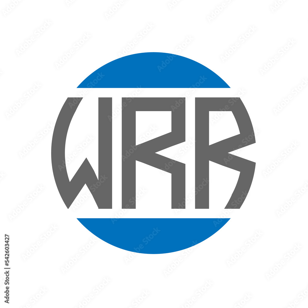 WRR letter logo design on white background. WRR creative initials circle logo concept. WRR letter design. WRR letter logo design on white background. WRR creative initials circle logo concept. WRR letter design.