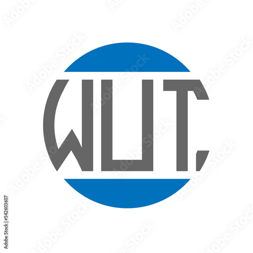 WUT letter logo design on white background. WUT creative initials circle logo concept. WUT letter design. photo