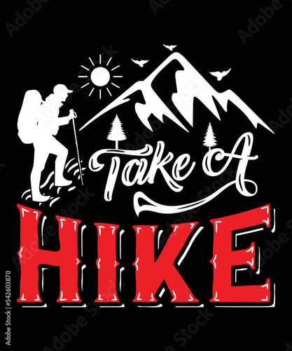 Summer and Hiking Type vectors and illustrations for t-shirts, mugs, posters, banners, 