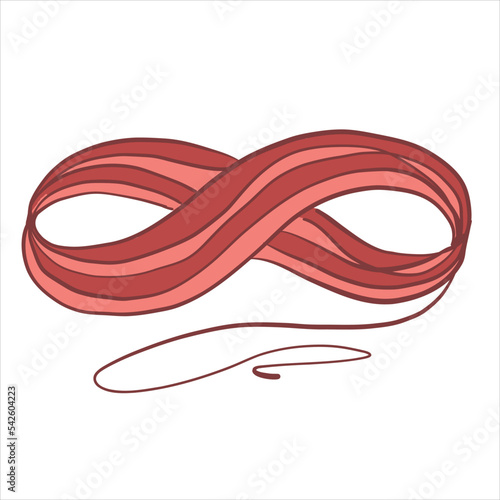Vector illustration colored in doodle style skein yarn for knitting