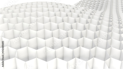 3D Parametric Monochromatic BeeHive Hexagon Pattern - Perspective 8