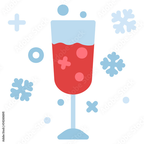 christmas drinks flat icon