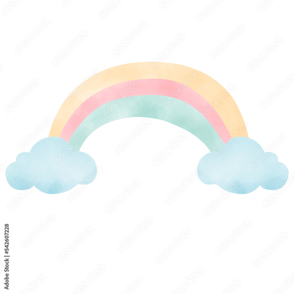 Cute rainbow watercolor handdrawn. Cute rainbow watercolor handdrawn.