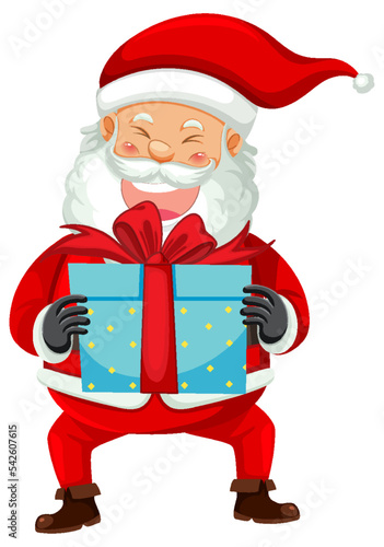 Santa Claus sending gift