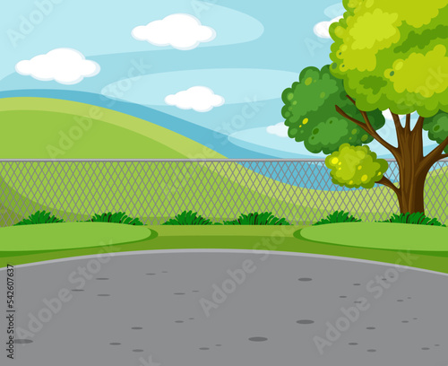 Outdoor empty nature park