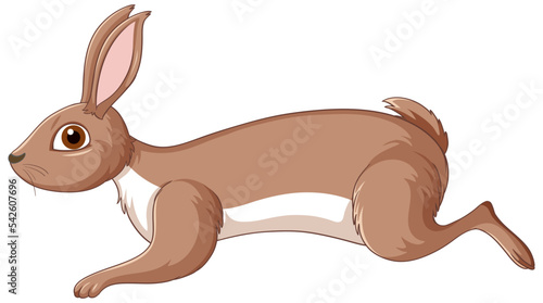 Cute brown rabbit cartoon character
