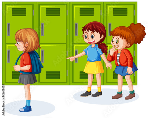 A girl get bullied by other children