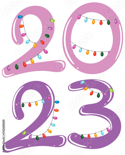 New Year 2023 sign icon