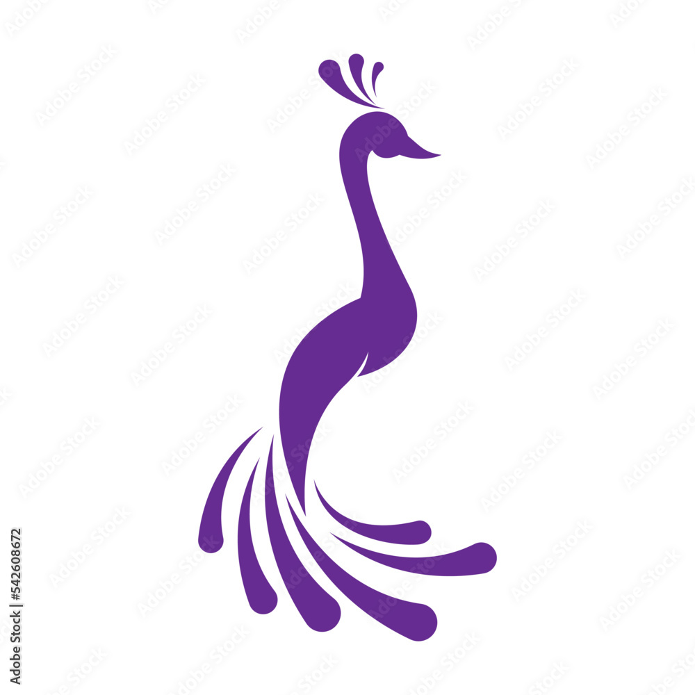 Fototapeta premium Peacock logo illustration