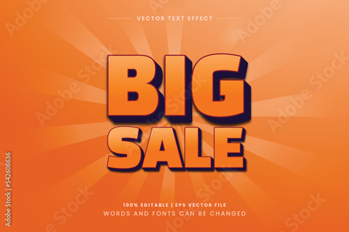 Big Sale Editable Text Effect With Abstract Gradient Background