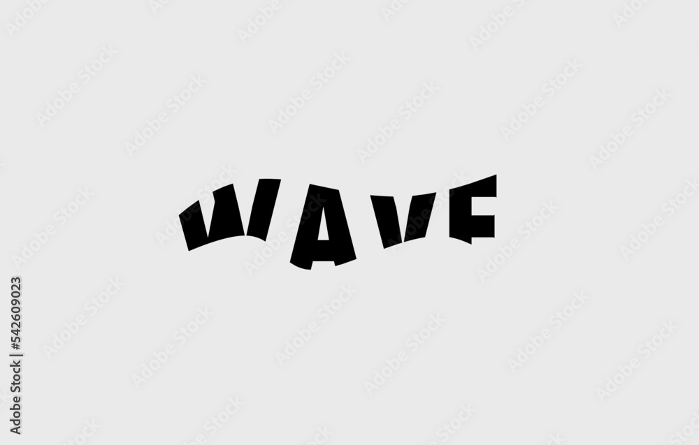 Vector of typography text of wave with mesh typography, clever logo ...