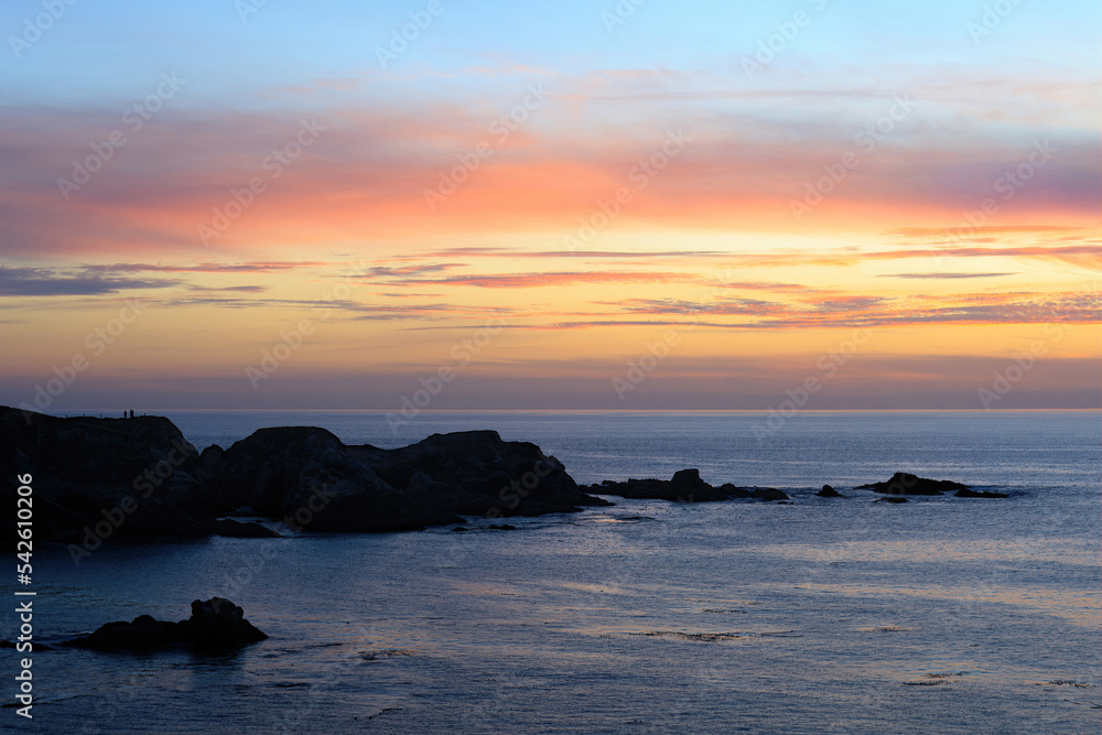 Sunset Views via Soberanes Point at Garrapata State Beach, Carmel, California.