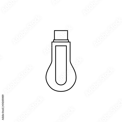HDMI cast icon in line style icon, isolated on white background