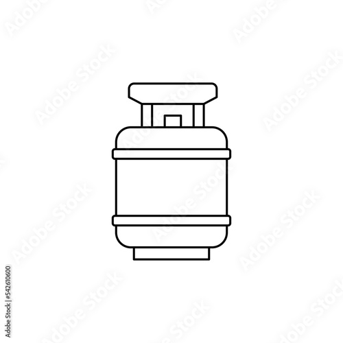 gas cylinder icon in line style icon, isolated on white background