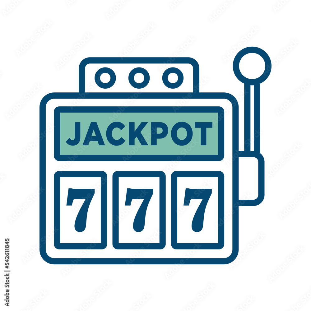 slot machine - jackpot icon vector design template in white background slot machine - jackpot icon vector design template in white background