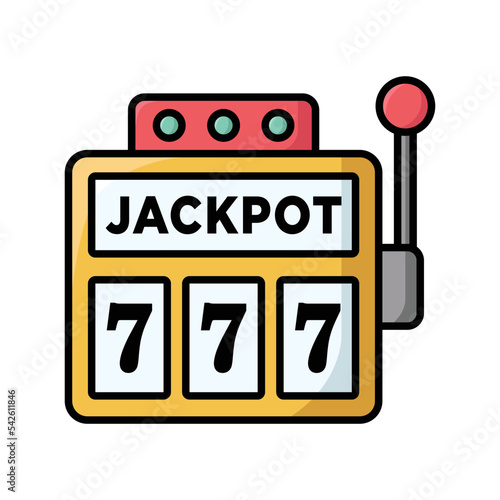 slot machine - jackpot icon vector design template in white background
