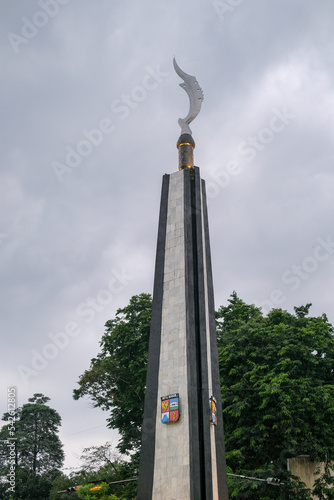 Tugu Kujang is an icon of the city of Bogor which looks like an heirloom weapon originating from West Java. Bogor is a popular tourist city in West Java. photo