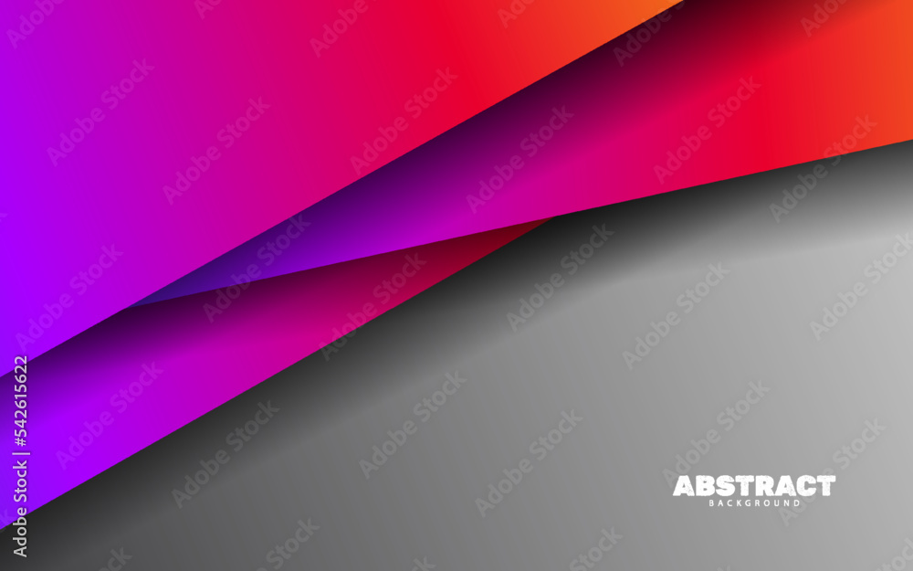 Abstract overlap papercut gradient color background