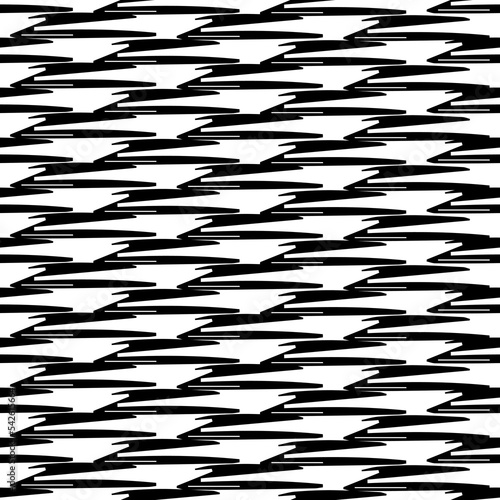 Seamless pattern with black pencil brushstrokes