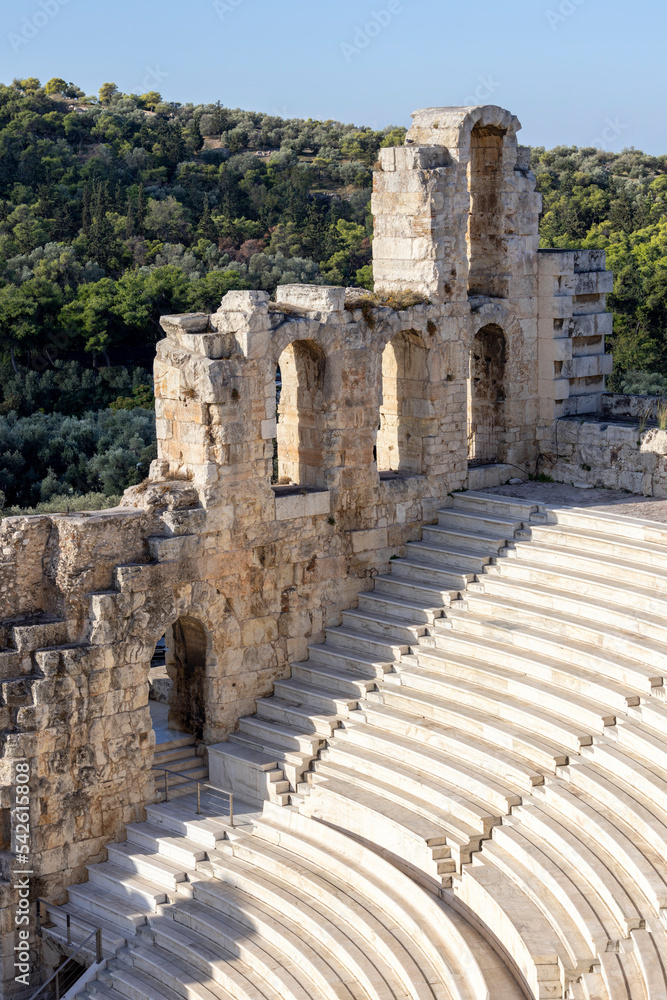 Theatre of Dionysus, remains of the ancient Greek theatre situated on the southern slope of the Acropolis hill, Athens, Greece