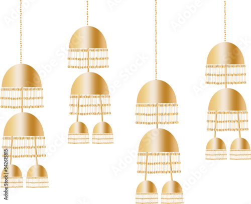 kaleeras illustration kaliras decoration wedding ornament golden kalire bridal jewellery