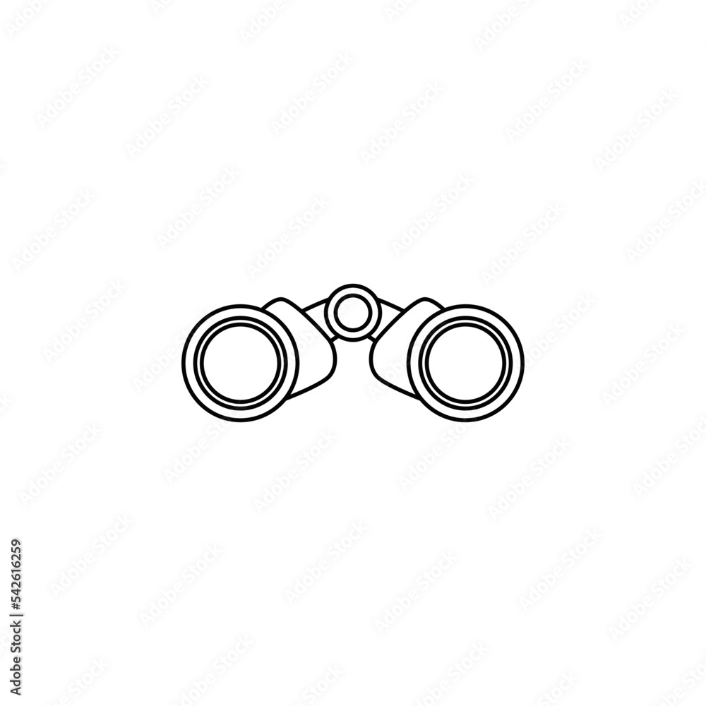Binocular icon in line style icon, isolated on white background Binocular icon in line style icon, isolated on white background