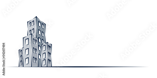 The symbol of a stylized big city.