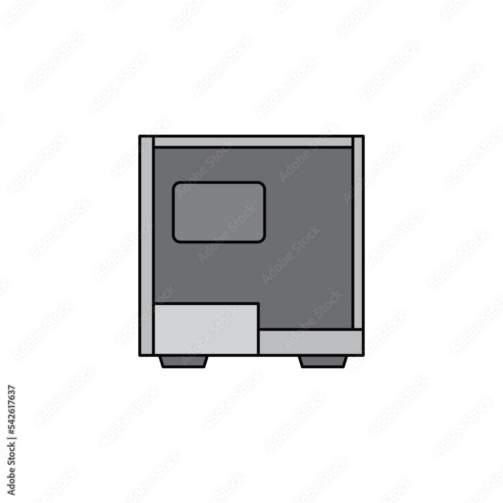 PC Case icon in color, isolated on white background PC Case icon in color, isolated on white background