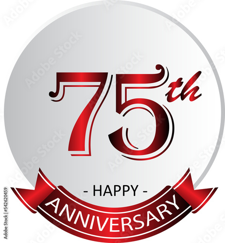 75th anniversary celebration label