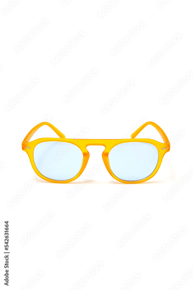 Fototapeta premium creative sunglasses on white background