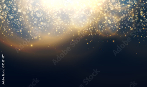 Gold glittering star dust lights