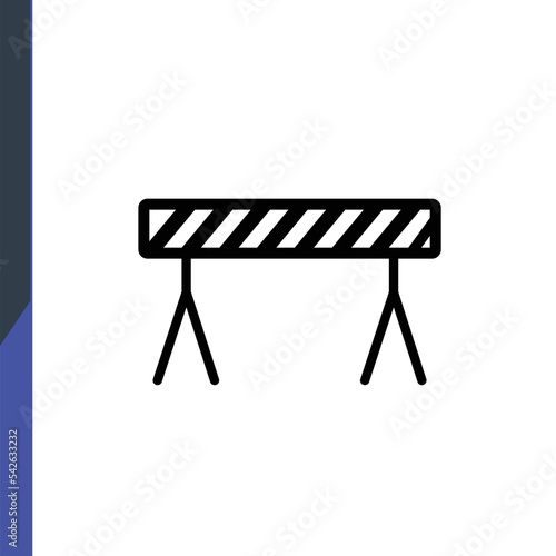 fences, no road, construction in progress, web icon, isolated icon on white background, construction, repair, building tools