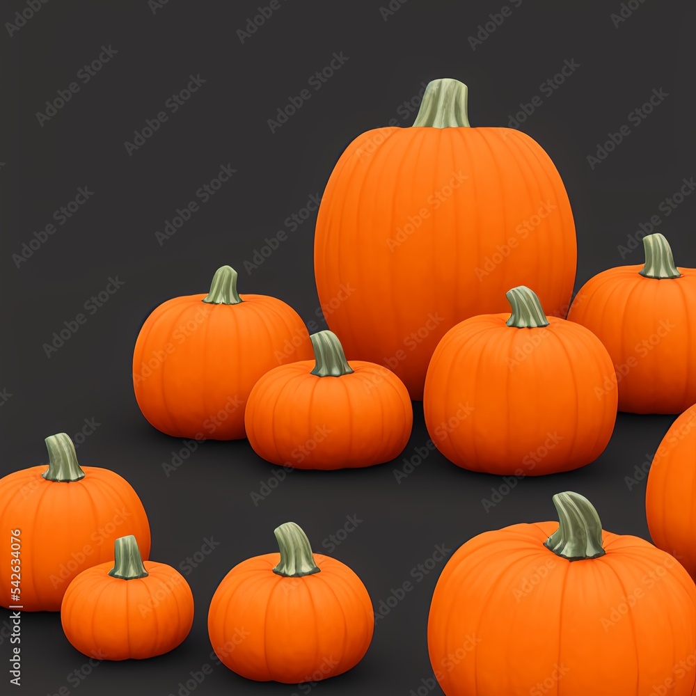 pumpkins on black background pumpkins on black background