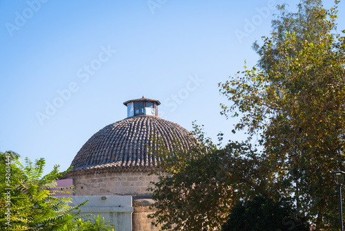 The historical bath dome covered with tiles. irmak hamami. Adana, Turkey. photo