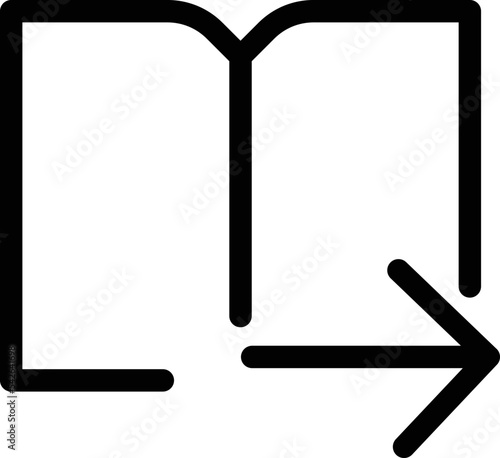 Book Forward  Vector icon which is suitable for commercial work and easily modify or edit it

