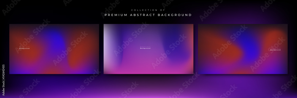 Fluid gradient background vector. Cute and minimal style posters with colorful, geometric shapes, stars and liquid color. Modern wallpaper design for social media, idol poster, banner, flyer.