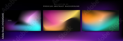 Abstract gradient fluid blur background with grainy texture and colorful rainbow gradient. Modern wallpaper design for social media, idol poster, banner, flyer.