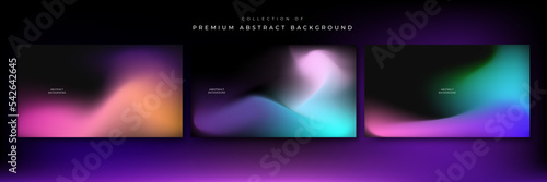 Abstract gradient fluid blur background with grainy texture and colorful rainbow gradient. Modern wallpaper design for social media, idol poster, banner, flyer.