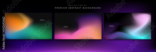 Abstract gradient fluid blur background with grainy texture and colorful rainbow gradient. Modern wallpaper design for social media, idol poster, banner, flyer.