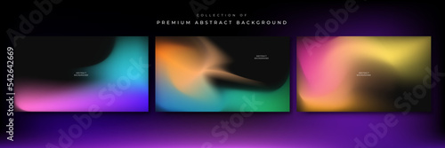 Abstract gradient fluid blur background with grainy texture and colorful rainbow gradient. Modern wallpaper design for social media, idol poster, banner, flyer.