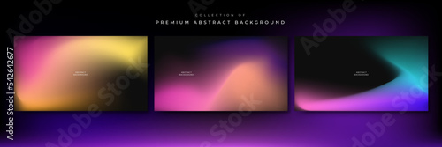 Abstract gradient fluid blur background with grainy texture and colorful rainbow gradient. Modern wallpaper design for social media, idol poster, banner, flyer.