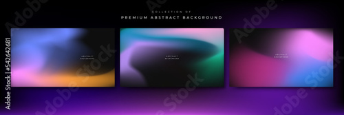 Abstract gradient fluid blur background with grainy texture and colorful rainbow gradient. Modern wallpaper design for social media, idol poster, banner, flyer.