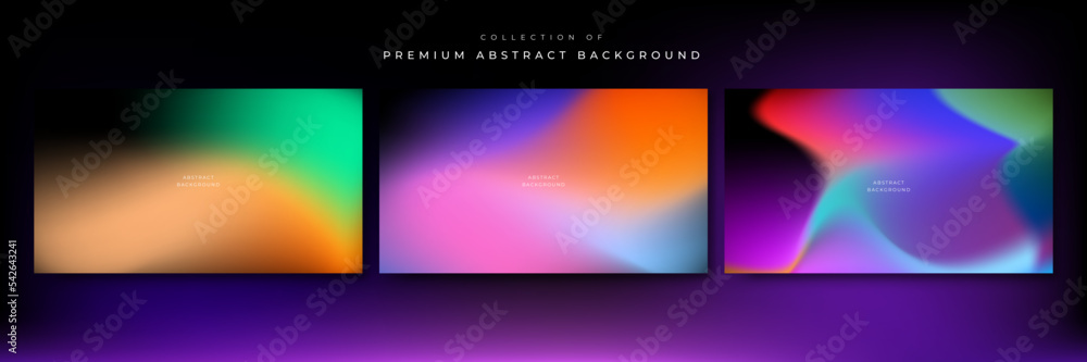 Glittering gradient background with hologram effect and magic lights. Holographic abstract fantasy backdrop with fairy sparkles, gold stars and festive blur