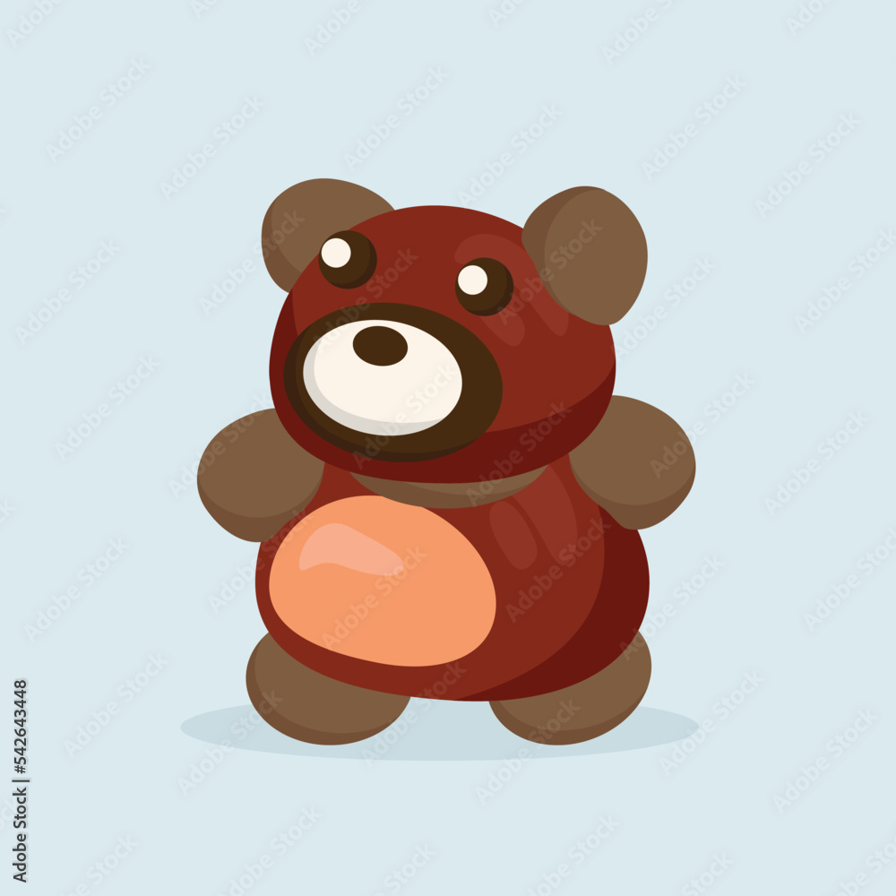 Naklejka premium Bear made of chestnuts and plasticine, craft
