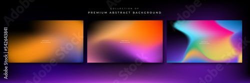 Abstract blue and purple liquid wavy shapes futuristic banner. Glowing retro waves vector background