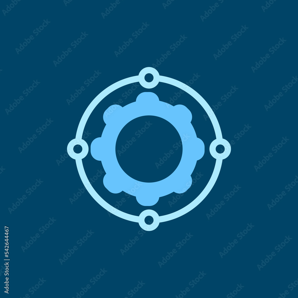A Gear and Tech Simple Logo Concept Ideas A Gear and Tech Simple Logo Concept Ideas