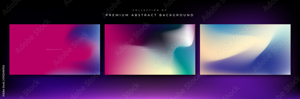 Abstract blurred gradient background with grainy texture vector. Stock ...
