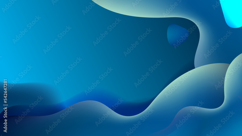 Abstract 3D dark blue and black background with fluid gradient grainy texture and liquid shapes. Modern wallpaper design for social media, idol poster, banner, flyer.