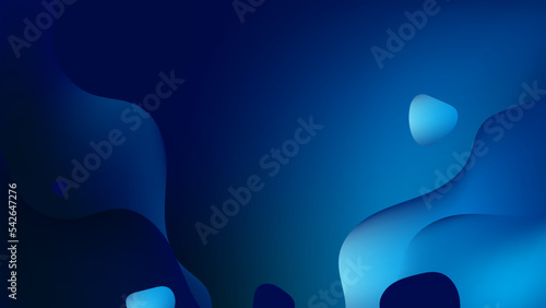 Abstract 3D dark blue and black background with fluid gradient grainy texture and liquid shapes. Modern wallpaper design for social media, idol poster, banner, flyer.